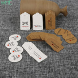 Brown Paper Gift Label Organizer Hang Tag Jewelry Charms Round