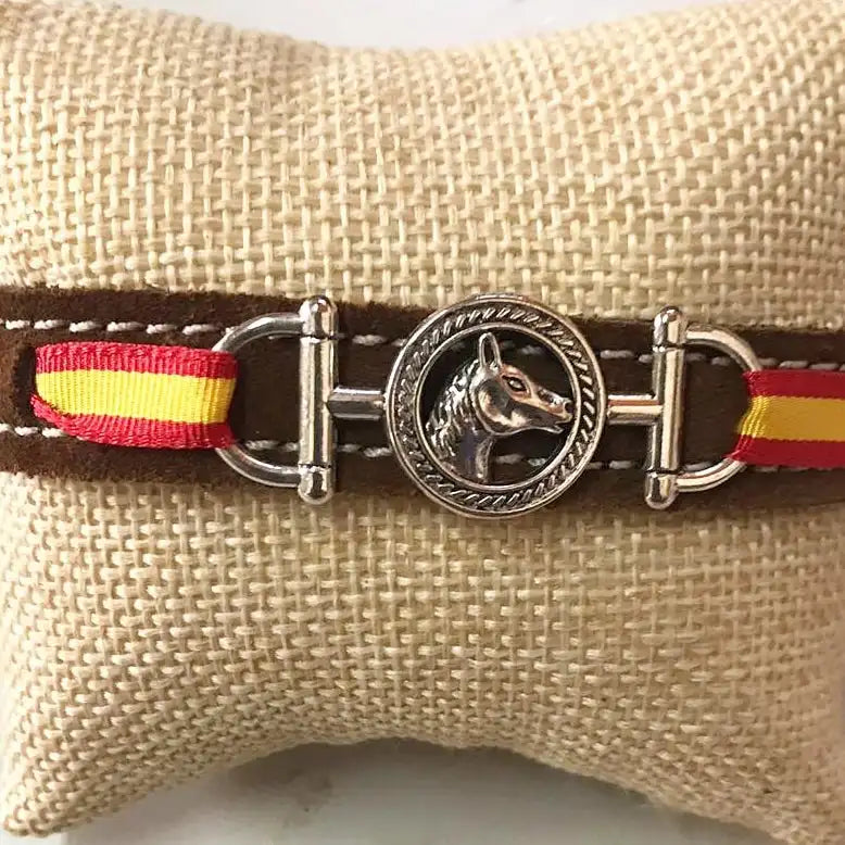 Handmade Brown Spanish Bracelet with Horse Charm