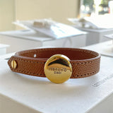 Brown Leather Wrap Bracelet for Women