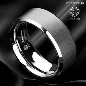 Tungsten Carbide Men's Wedding Band Comfort Fit Ring