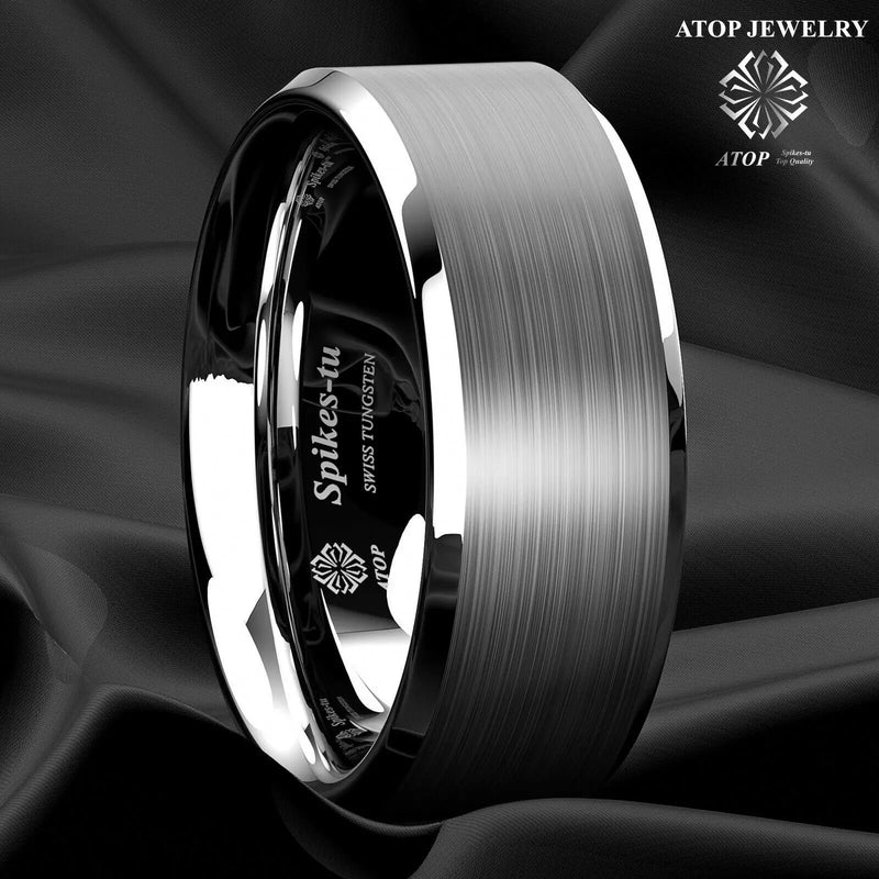 Tungsten Carbide Men's Wedding Band Comfort Fit Ring