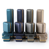 Brushed Leather Jewelry Necklace Bracelet Gift Holder Pendant Ring Box
