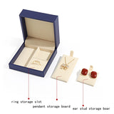 Brushed Pu Leather Three-Piece Jewelry Box Pearl Set Jewelry Box