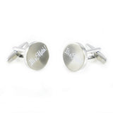 Silver Tone Match Cuff Links Father's Birthday Wedding