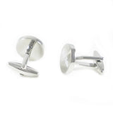 Silver Tone Match Cuff Links Father's Birthday Wedding