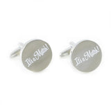 Silver Tone Match Cuff Links Father's Birthday Wedding