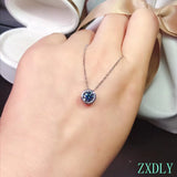 Moissanite Bubble Necklace 925 Silver Pendant