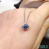 Moissanite Bubble Necklace 925 Silver Pendant