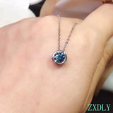 Moissanite Bubble Necklace 925 Silver Pendant
