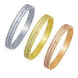 Crystal Double Row Flash Bracelet Bangle - Gift for Women
