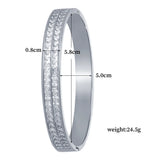 Crystal Double Row Flash Bracelet Bangle - Gift for Women