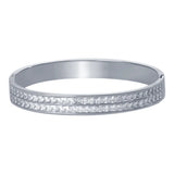 Crystal Double Row Flash Bracelet Bangle - Gift for Women