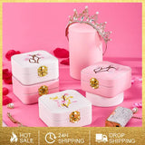 Floral Print Jewelry Organizer Cosmetics Case Portable Storage Holder