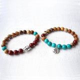 Om Buddha Beads Healing Bracelet Set for Men