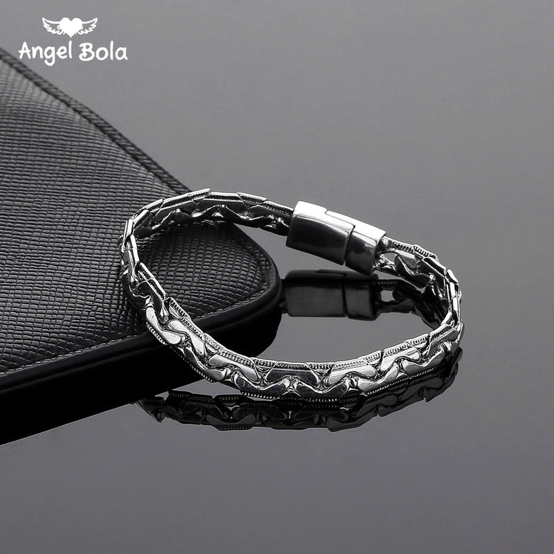 Buddha Bracelet Women Men Bangle Silver Ancient Lover Band