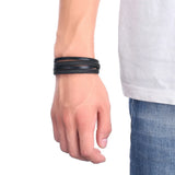 Buddha Bracelets & Bangles Mens Leather Bracelets Charm Jewelry