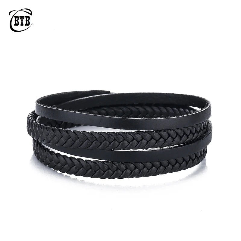 Buddha Bracelets & Bangles Mens Leather Bracelets Charm Jewelry