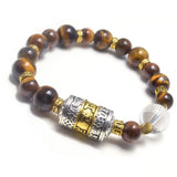 Buddha Heart Sutra Engraving Tiger Eye Bracelet Amulet