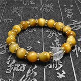 Buddha Engraving Tiger Eye Bracelet Heart Sutra Natural Crystal Lucky Amulet