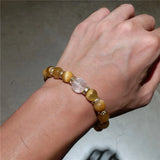 Buddha Engraving Tiger Eye Bracelet Heart Sutra Natural Crystal Lucky Amulet