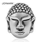 Buddha Head 925 Sterling Silver Beads Solid Silver European Charm Beads