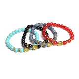 Buddha Head Charm Bracelets Jewelry Elastic Adjustable Wristband