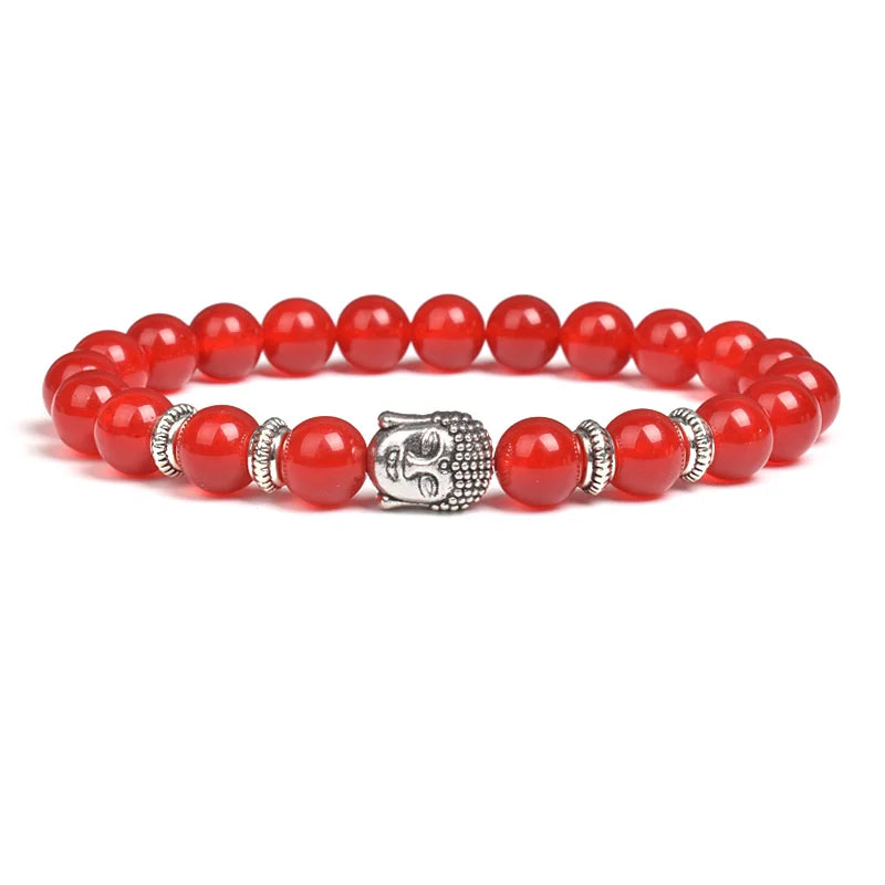Buddha Head Charm Bracelets Jewelry Elastic Adjustable Wristband