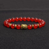 Buddha Head Charm Bracelets Jewelry Elastic Adjustable Wristband