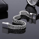 Buddha Mens Bracelets Men Link Chain Vintage Heavy Wide Bicycle Chain Wristband