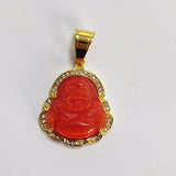 Buddha Pendant Necklace Women Stainless Steel Zircon Crystal Punk Couple Pendant