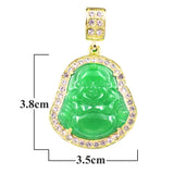 Buddha Pendant Tennis Chain Necklace Iced Out Choker Neck Buddhism Amulet
