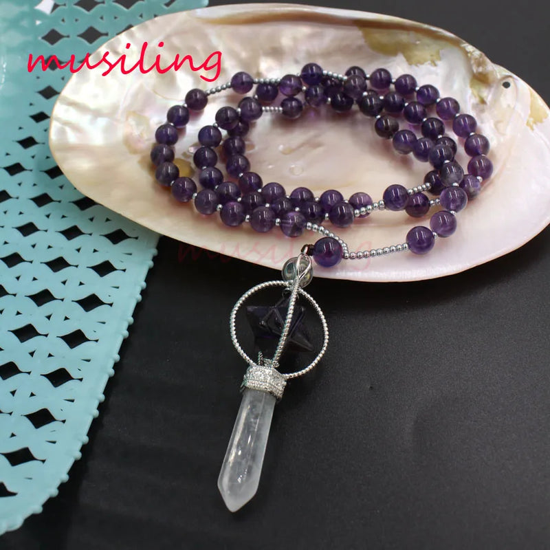 Buddha Beads Merkaba Dowsing Pendulum Pendant Charms Wicca Witch Amulet Jewelry