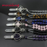 Buddha Beads Merkaba Dowsing Pendulum Pendant Charms Wicca Witch Amulet Jewelry