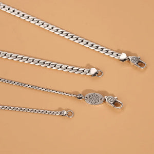 Buddhastone Cuban Necklace Men's Thai Silver Chain Neck Pendants Women