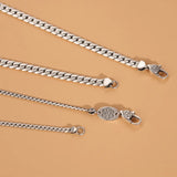 Buddhastone Cuban Necklace Men's Thai Silver Chain Neck Pendants Women