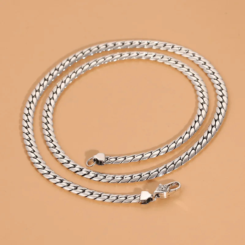 Buddhastone Cuban Necklace Men's Thai Silver Chain Neck Pendants Women