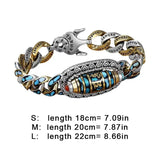 Buddhastone Silver Retro Transfer Nine Eye Beads Orchid Bracelet