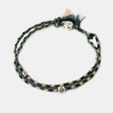 Buddhism Braided Bracelet Tibetan Silver Buddha Head Bracelet