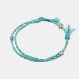 Buddhism Braided Bracelet Tibetan Silver Buddha Head Bracelet