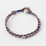 Buddhism Braided Bracelet Tibetan Silver Buddha Head Bracelet