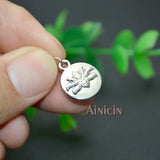 Buddhism Jewelry Making Louts Charms Silver Plating Metal Pendants