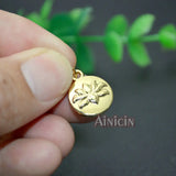 Buddhism Jewelry Making Louts Charms Silver Plating Metal Pendants