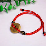 Buddhism Six Words Coin Kabbalah Red String Bracelet