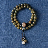 Buddhist Green Sandalwood Prayer Malas Bracelets Necklace