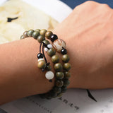 Buddhist Green Sandalwood Prayer Malas Bracelets Necklace