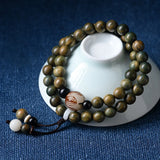 Buddhist Green Sandalwood Prayer Malas Bracelets Necklace