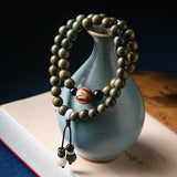 Buddhist Green Sandalwood Prayer Malas Bracelets Necklace