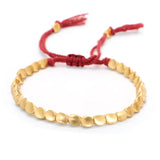 Buddhist Lucky Thread Braided Bracelet Tibetan Copper Beads Bracelet