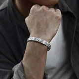 Buddhist Heart Sutra Lettering Bracelets Golden Bangles