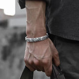 Buddhist Heart Sutra Lettering Bracelets Golden Bangles